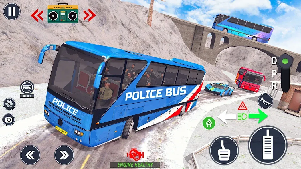 Police Bus Simulator Bus Games  [МОД Много денег] Screenshot 5