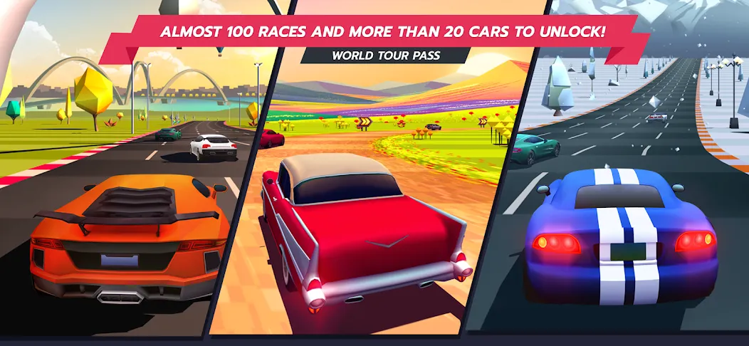 Horizon Chase – Arcade Racing (Хорайзон Чейс)  [МОД Mega Pack] Screenshot 2