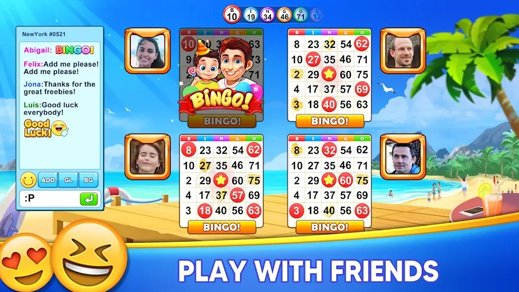 Bingo Holiday: Live Bingo Game  [МОД Unlocked] Screenshot 5