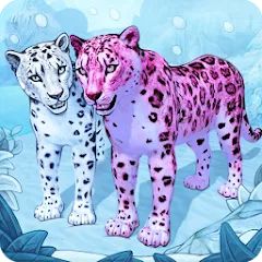 Скачать взломанную Snow Leopard Family Sim Online  [МОД Unlimited Money] - стабильная версия apk на Андроид