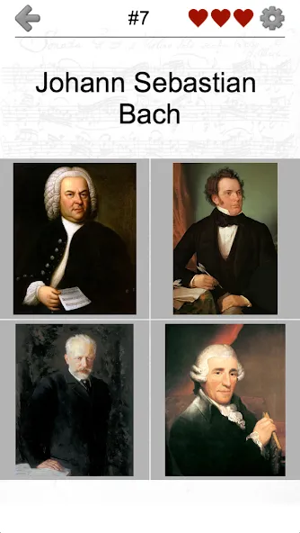 Famous Composers Portrait Quiz  [МОД Бесконечные монеты] Screenshot 2