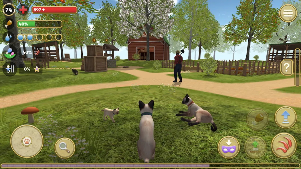 Cat Simulator : Kitties Family  [МОД Menu] Screenshot 1