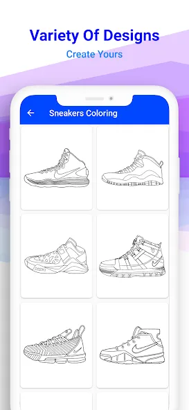 Basketball Shoes Coloring Book (Раскраска кроссовок для баскетбола)  [МОД Все открыто] Screenshot 3