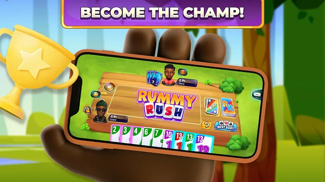 Rummy Rush - Classic Card Game (Рамми Раш)  [МОД Unlimited Money] Screenshot 5