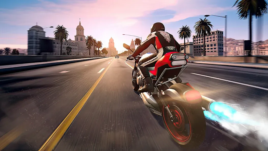 Traffic Bike Driving Simulator (Трафик Байк Драйвинг Симулятор)  [МОД Меню] Screenshot 1