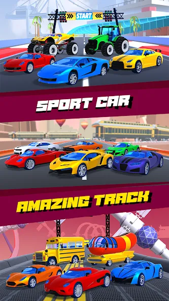 Car Race 3D - Racing Master (С  3D  Гонки на автомобилях 3D)  [МОД Mega Pack] Screenshot 3