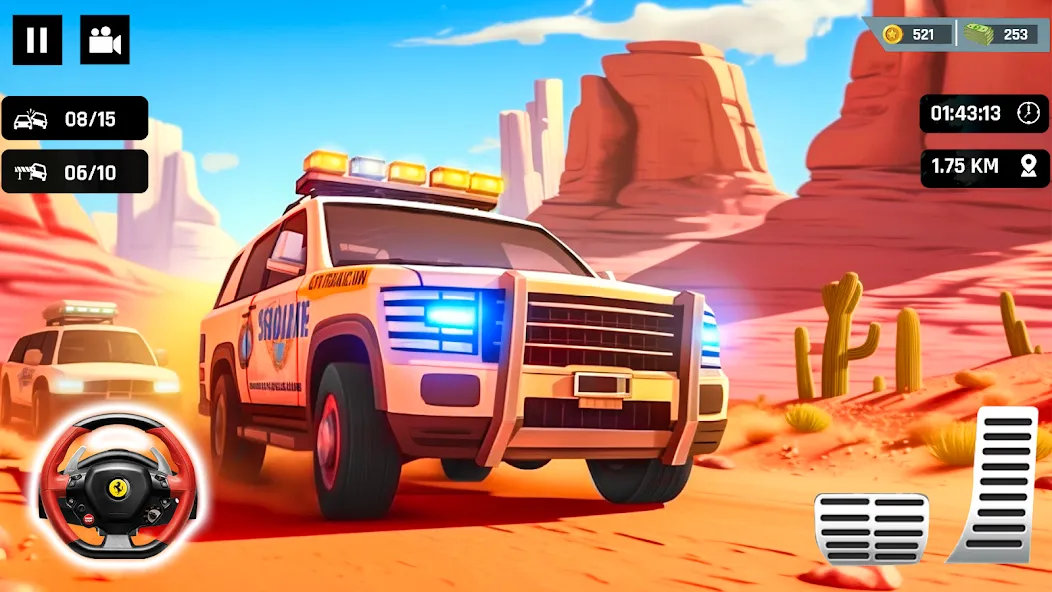 Police Car Kids Driving Game (Кидс Полис Геймс)  [МОД Бесконечные монеты] Screenshot 2