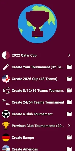 World Soccer Simulator 2022 (Чемпионат мира по калькулятору)  [МОД Меню] Screenshot 1