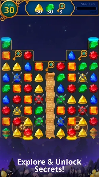 Jewels Magic: Mystery Match3 (Джуэлс Мэджик)  [МОД Много монет] Screenshot 3