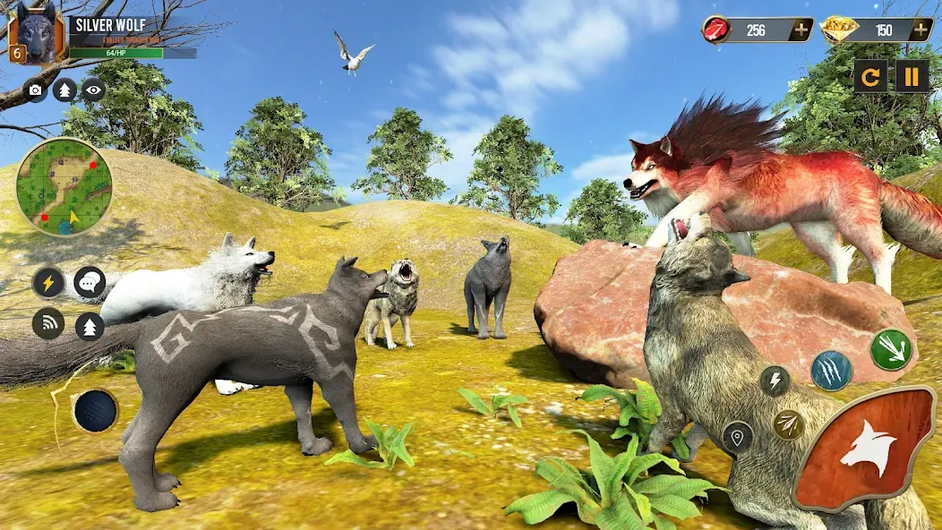 Wild Wolf Simulator Wolf Games  [МОД Бесконечные деньги] Screenshot 1