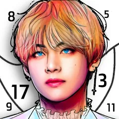 Взлом Kpop Paint by Numbers BT21  [МОД Меню] - последняя версия apk на Андроид