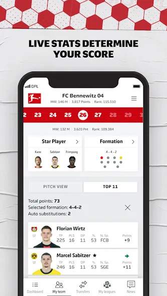 Bundesliga Fantasy Manager (Бундеслига Фэнтези Менеджер)  [МОД Меню] Screenshot 4