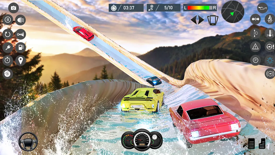 Water Slide Car Race games (Ватер Слайд Кар Рейс игры)  [МОД Menu] Screenshot 4