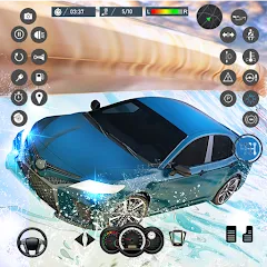 Взломанная Water Slide Car Race games (Ватер Слайд Кар Рейс игры)  [МОД Menu] - полная версия apk на Андроид