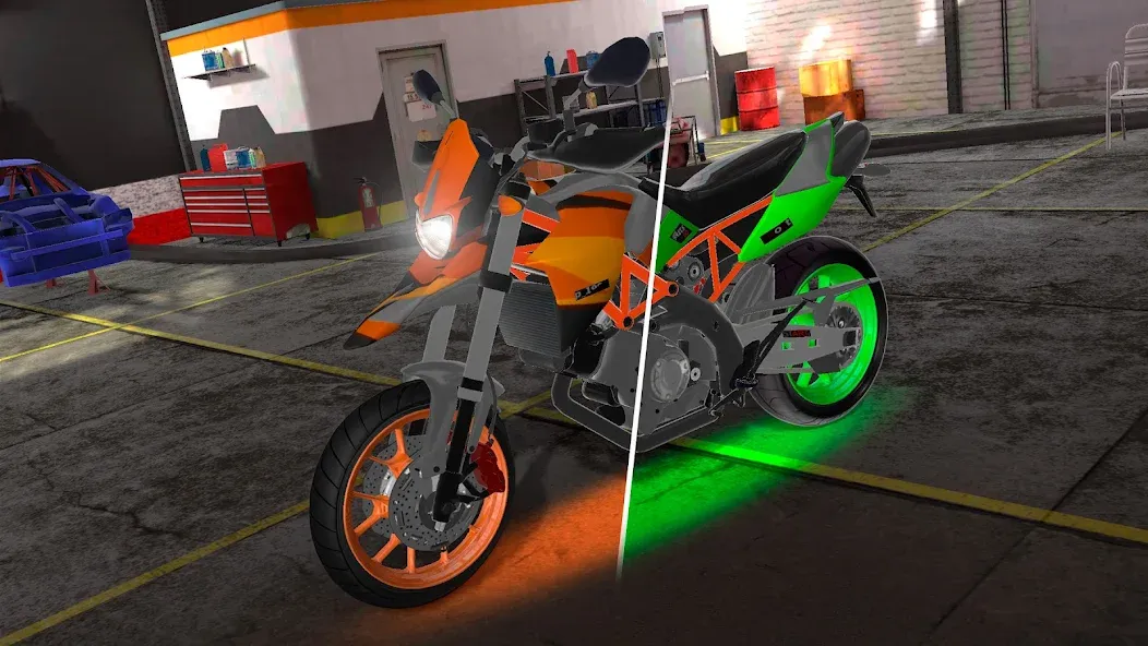 Motorcycle Real Simulator (Мотоцикл Реальный Симулятор)  [МОД Menu] Screenshot 2