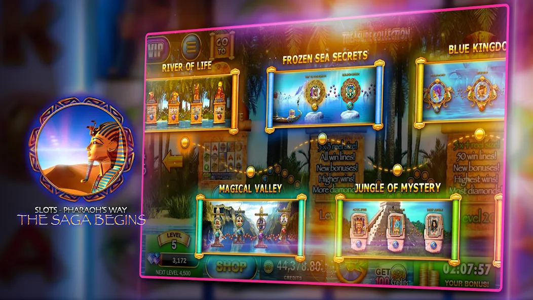 Slots - Pharaoh's Way Casino (Слоты)  [МОД Бесконечные монеты] Screenshot 5