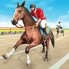 Взлом Mounted Horse Racing Games  [МОД Много денег] - полная версия apk на Андроид