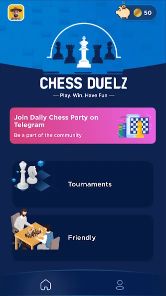 Chess Duelz - An esports app (Шахматный Дуэльз)  [МОД Бесконечные деньги] Screenshot 1