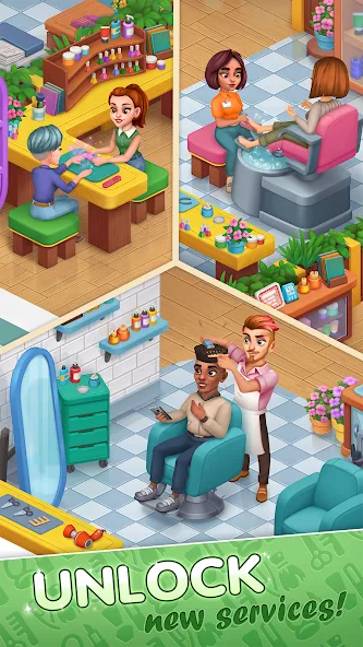 Beauty Tycoon: Hair Salon Game (Бьюти Тайкун)  [МОД Unlocked] Screenshot 3