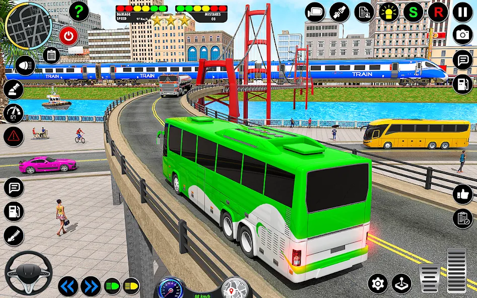 City Bus Simulator 3D Bus Game (Симулятор городского автобуса 3D  игра   )  [МОД Menu] Screenshot 4