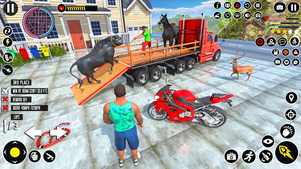 Animal Transport Truck Game 3D (Игра Грузовик для перевозки животных)  [МОД Бесконечные монеты] Screenshot 1