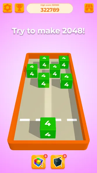 Chain Cube 2048: 3D merge game (Чейн Куб)  [МОД Unlocked] Screenshot 4