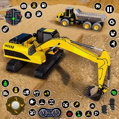 Скачать взлом Construction Dump Truck Game (Конструкционный симулятор самосвала)  [МОД Все открыто] - стабильная версия apk на Андроид