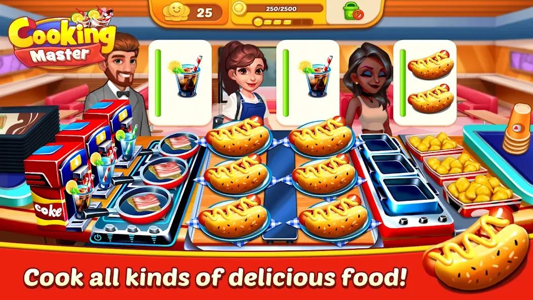 Cooking Master:Restaurant Game (Кукинг Мастер)  [МОД Много денег] Screenshot 2