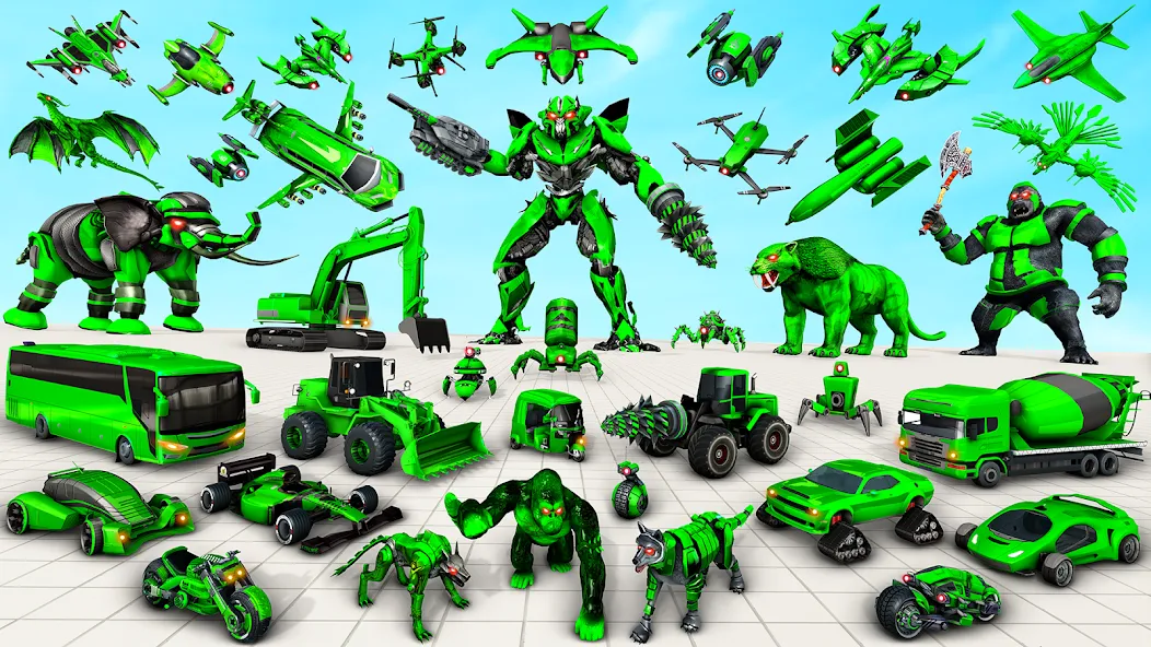 Multi Animal Robot Car Games (Мульти Анимал Робот Кар Игры)  [МОД Mega Pack] Screenshot 2