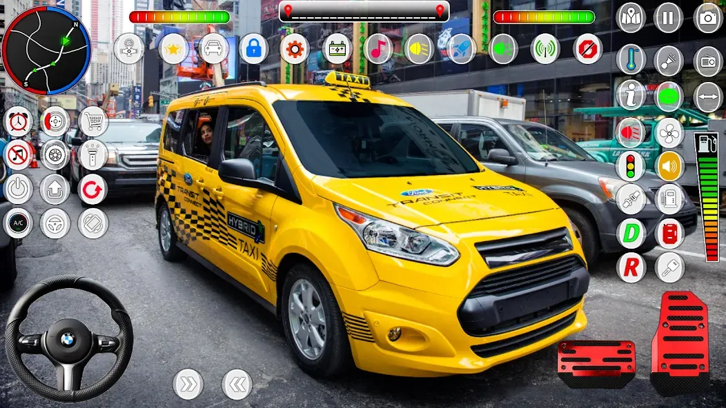 US Taxi Game 2023-Taxi Driver  [МОД Unlocked] Screenshot 3