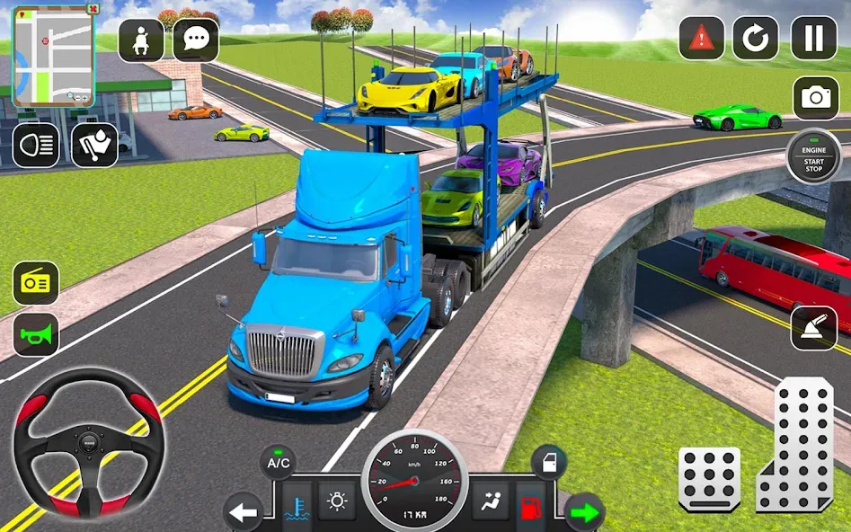 Trailer Truck Car Transport 3D  [МОД Меню] Screenshot 2