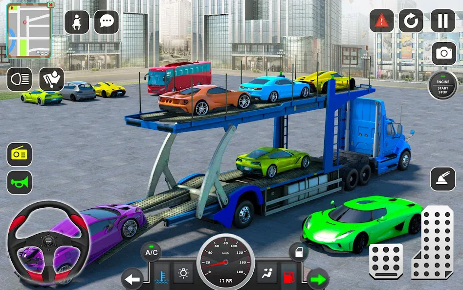 Trailer Truck Car Transport 3D  [МОД Меню] Screenshot 5