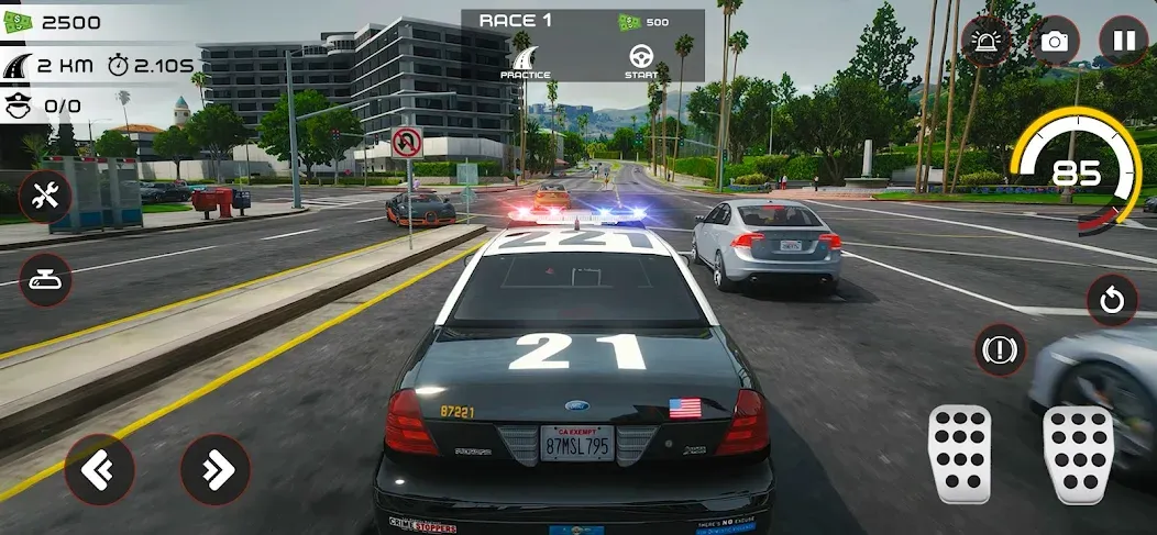 Highway Police Chase Simulator  [МОД Бесконечные деньги] Screenshot 1