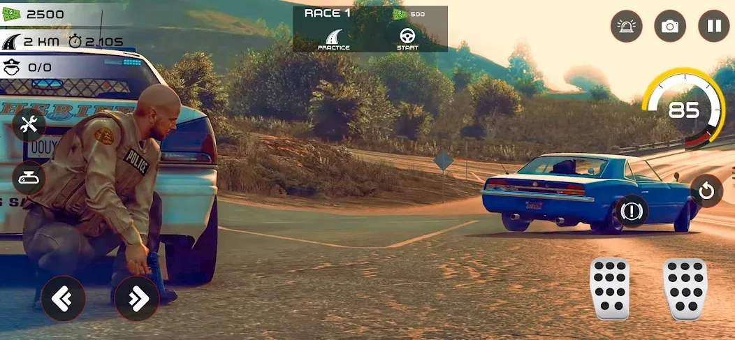 Highway Police Chase Simulator  [МОД Бесконечные деньги] Screenshot 3