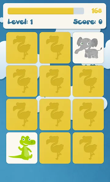 Animals memory game for kids  [МОД Бесконечные деньги] Screenshot 3