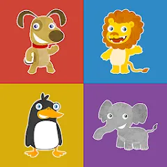 Animals memory game for kids