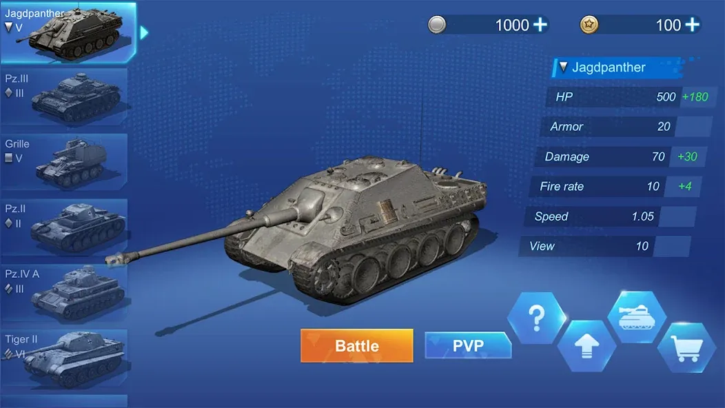 Ace Tank  [МОД Бесконечные деньги] Screenshot 1