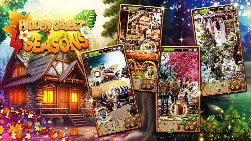 Hidden Object: 4 Seasons (Хидден Объект)  [МОД Много монет] Screenshot 1