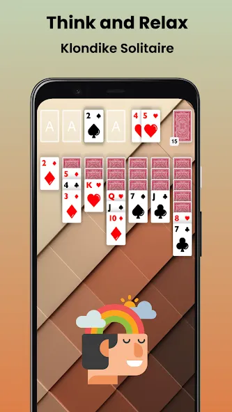 Klondike Solitaire Offline  [МОД Бесконечные монеты] Screenshot 1