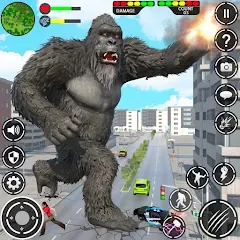 Взломанная Giant Gorilla Bigfoot Monster (Энгри Горилла)  [МОД Mega Pack] - последняя версия apk на Андроид