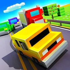 Скачать взлом Blocky Highway: Traffic Racing (Блоки Хайвей)  [МОД Много монет] - стабильная версия apk на Андроид