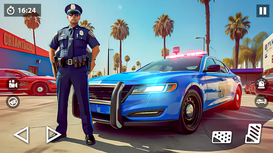 US Police Car Transporter Game (Полицейский транспорт игры)  [МОД Меню] Screenshot 1