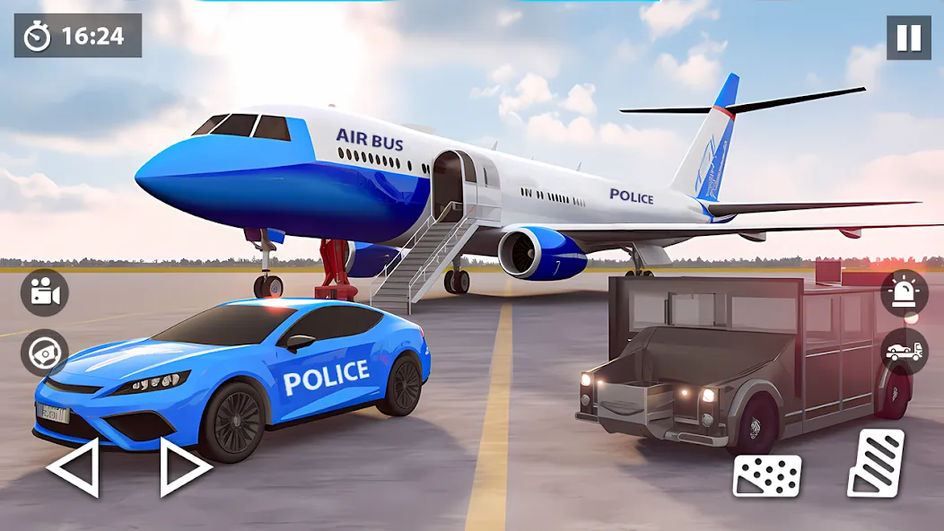 US Police Car Transporter Game (Полицейский транспорт игры)  [МОД Меню] Screenshot 2