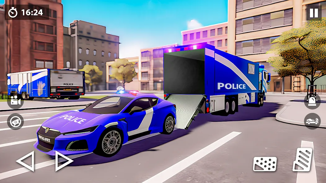 US Police Car Transporter Game (Полицейский транспорт игры)  [МОД Меню] Screenshot 3