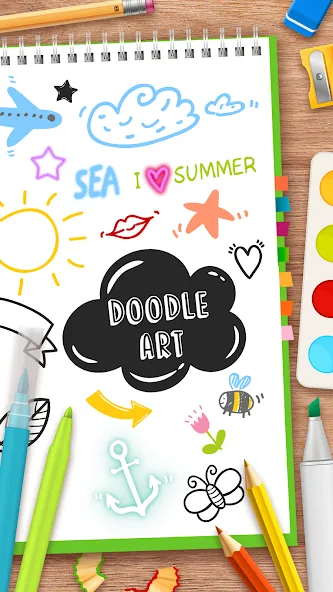 Draw Doodle - Kids drawing  [МОД Menu] Screenshot 1