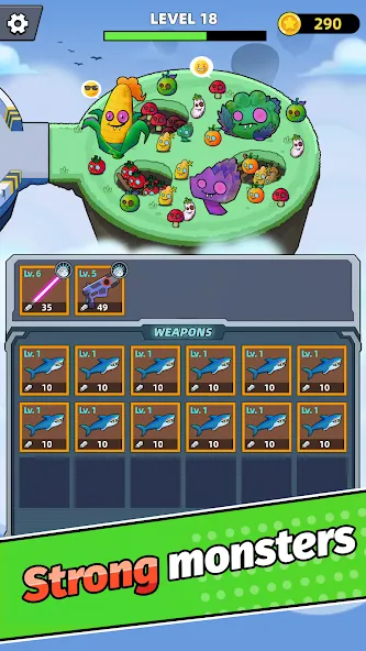 Merge Weapons：Air Island TD  [МОД Много денег] Screenshot 3