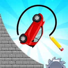 Скачать взломанную Draw 2 Bridge: Draw Save Car (Дроу 2 Бридж)  [МОД Unlocked] - полная версия apk на Андроид