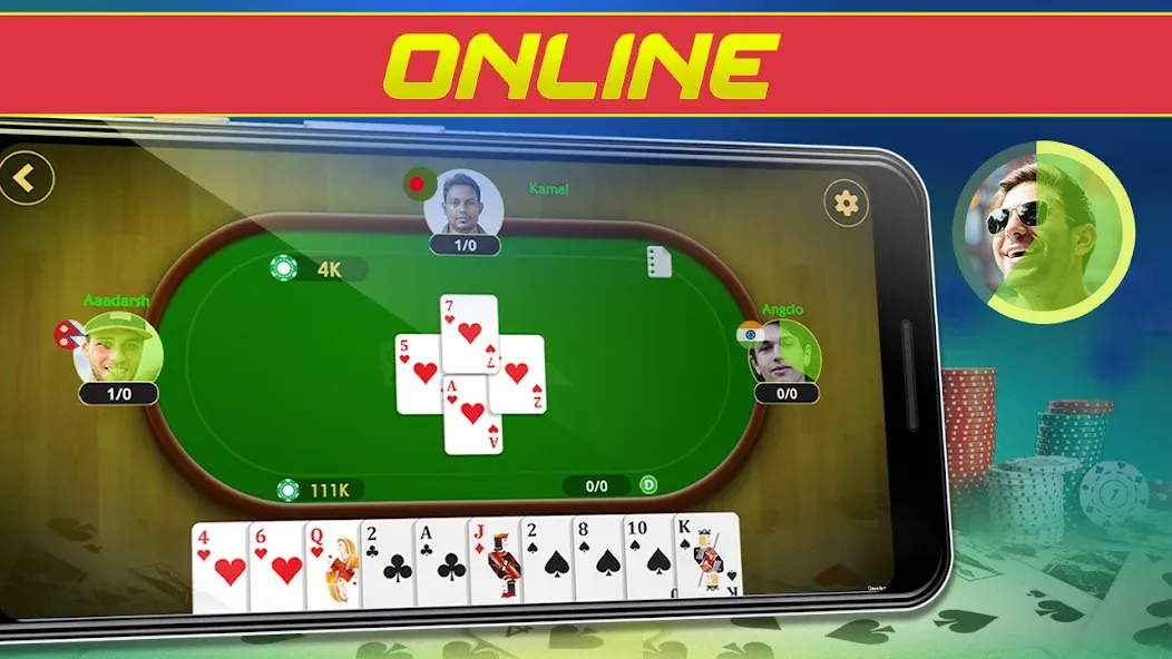 Call Bridge Card Game - Spades (Карточная игра Колл Бридж)  [МОД Много денег] Screenshot 2