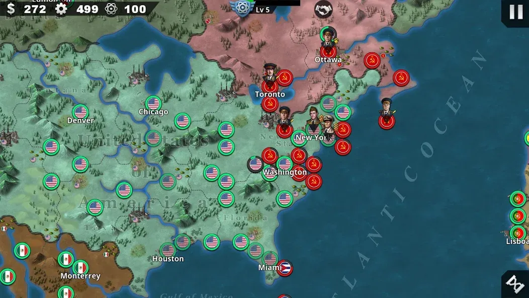 World Conqueror 4-WW2 Strategy (Ворлд Конкерор 4)  [МОД Все открыто] Screenshot 3