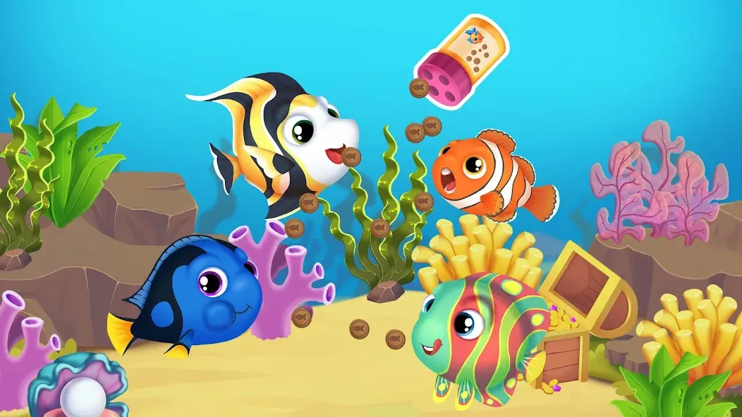 Baby Aquarium - Fish game  [МОД Много монет] Screenshot 5